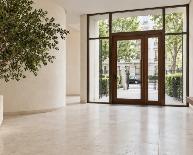 Bright entrance hall of a Berlin apartment building